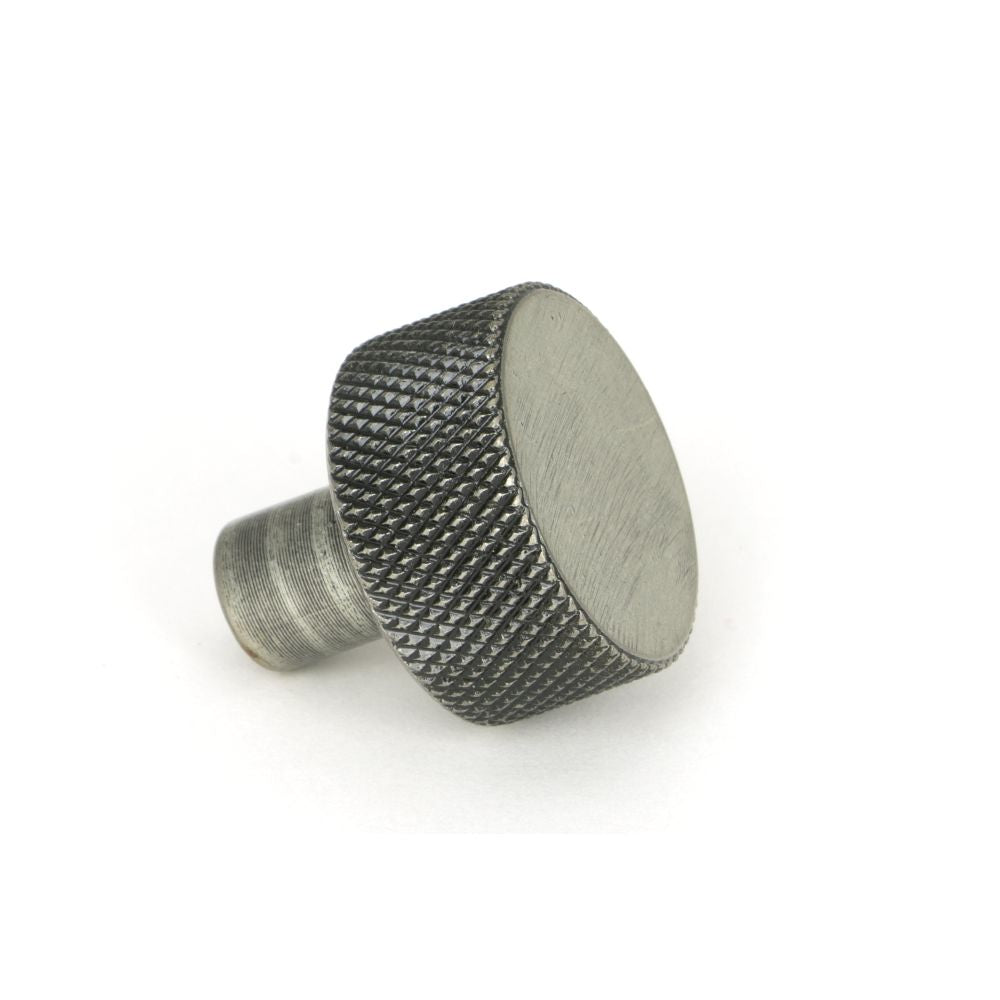 This is an image showing From The Anvil - Pewter Brompton Cabinet Knob - 25mm (No rose) available from trade door handles, quick delivery and discounted prices