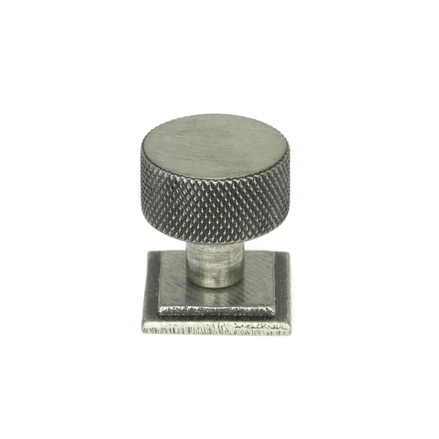 This is an image showing From The Anvil - Pewter Brompton Cabinet Knob - 25mm (Square) available from trade door handles, quick delivery and discounted prices