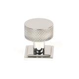 This is an image showing From The Anvil - Polished SS (304) Brompton Cabinet Knob - 25mm (Square) available from trade door handles, quick delivery and discounted prices