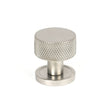 This is an image showing From The Anvil - Satin SS (304) Brompton Cabinet Knob - 25mm (Plain) available from trade door handles, quick delivery and discounted prices