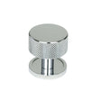 This is an image showing From The Anvil - Polished Chrome Brompton Cabinet Knob - 32mm (Plain) available from trade door handles, quick delivery and discounted prices