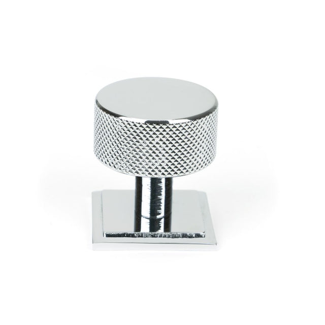 This is an image showing From The Anvil - Polished Chrome Brompton Cabinet Knob - 32mm (Square) available from trade door handles, quick delivery and discounted prices