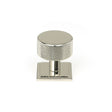 This is an image showing From The Anvil - Polished Nickel Brompton Cabinet Knob - 32mm (Square) available from trade door handles, quick delivery and discounted prices