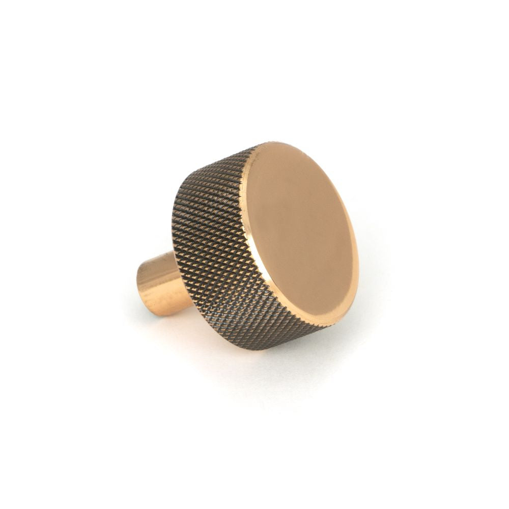 This is an image showing From The Anvil - Polished Bronze Brompton Cabinet Knob - 32mm (No rose) available from trade door handles, quick delivery and discounted prices