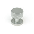 This is an image showing From The Anvil - Satin Chrome Brompton Cabinet Knob - 25mm (Plain) available from trade door handles, quick delivery and discounted prices