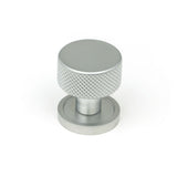 This is an image showing From The Anvil - Satin Chrome Brompton Cabinet Knob - 25mm (Plain) available from trade door handles, quick delivery and discounted prices