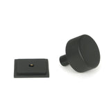 This is an image showing From The Anvil - Matt Black Brompton Cabinet Knob - 32mm (Square) available from trade door handles, quick delivery and discounted prices