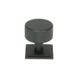 This is an image showing From The Anvil - Matt Black Brompton Cabinet Knob - 32mm (Square) available from trade door handles, quick delivery and discounted prices