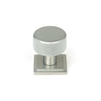 This is an image showing From The Anvil - Satin Chrome Brompton Cabinet Knob - 25mm (Square) available from trade door handles, quick delivery and discounted prices