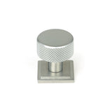 This is an image showing From The Anvil - Satin Chrome Brompton Cabinet Knob - 25mm (Square) available from trade door handles, quick delivery and discounted prices