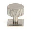 High Quality image of From The Anvil - Satin SS (304) Brompton Cabinet Knob - 32mm (Square) | 46893 | available to order from Trade Door Handles in Kendal.