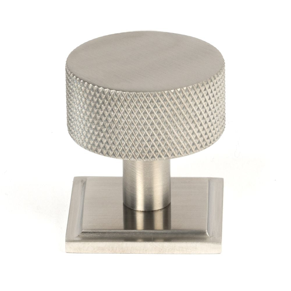 High Quality image of From The Anvil - Satin SS (304) Brompton Cabinet Knob - 32mm (Square) | 46893 | available to order from Trade Door Handles in Kendal.