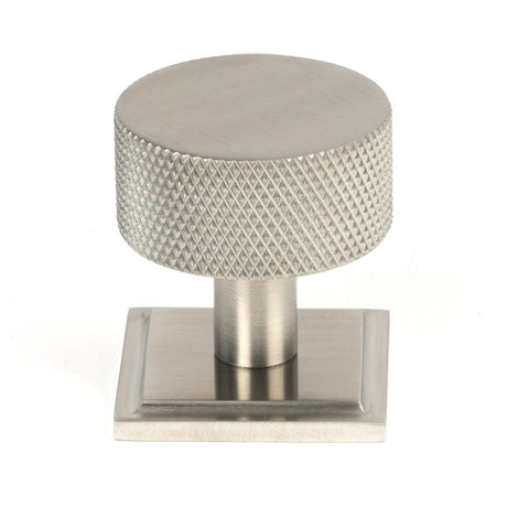 High quality image of From The Anvil - Satin SS (304) Brompton Cabinet Knob - 32mm (Square) | Sku. 46893 | Trade Door Handles, Kendal.