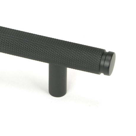 This is an image showing From The Anvil - Matt Black Full Brompton Pull Handle - Medium available from trade door handles, quick delivery and discounted prices