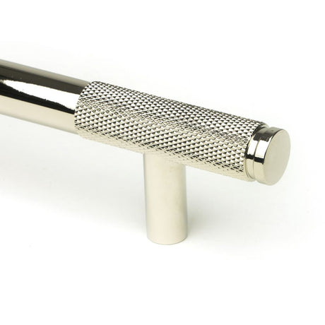 This is an image showing From The Anvil - Polished Nickel Half Brompton Pull Handle - Small available from trade door handles, quick delivery and discounted prices