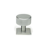 This is an image showing From The Anvil - Satin Chrome Brompton Cabinet Knob - 32mm (Square) available from trade door handles, quick delivery and discounted prices