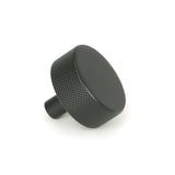 This is an image showing From The Anvil - Matt Black Brompton Cabinet Knob - 38mm (No rose) available from trade door handles, quick delivery and discounted prices