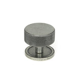 This is an image showing From The Anvil - Pewter Brompton Cabinet Knob - 38mm (Plain) available from trade door handles, quick delivery and discounted prices