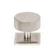 This is an image showing From The Anvil - Satin SS (304) Brompton Cabinet Knob - 38mm (Square) available from trade door handles, quick delivery and discounted prices