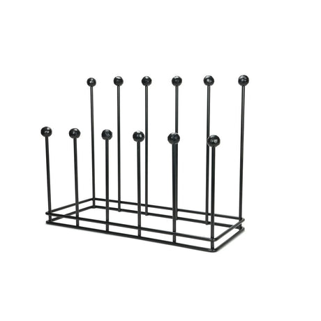 This is an image showing From The Anvil - Matt Black Six Pair Boot Rack available from trade door handles, quick delivery and discounted prices