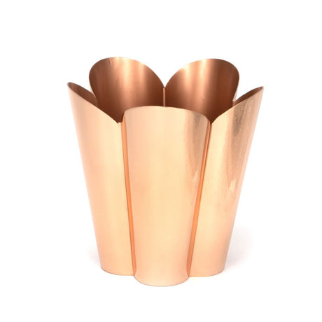 This is an image showing From The Anvil - Smooth Copper Flora Pot - Large available from trade door handles, quick delivery and discounted prices
