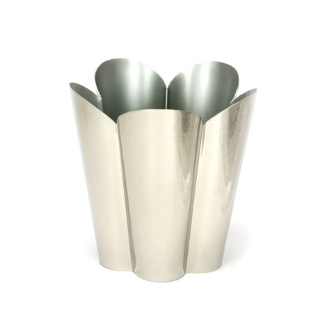 This is an image showing From The Anvil - Smooth Nickel Flora Pot - Large available from trade door handles, quick delivery and discounted prices