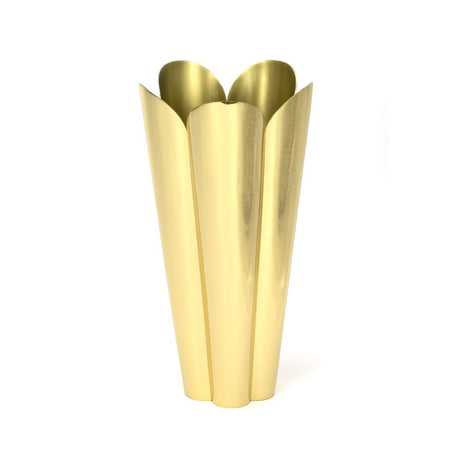High quality image of From The Anvil - Smooth Brass Flora Vase | Sku. 47128 | Trade Door Handles, Kendal.
