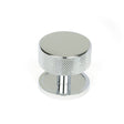 This is an image showing From The Anvil - Polished Chrome Brompton Cabinet Knob - 38mm (Plain) available from trade door handles, quick delivery and discounted prices