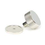 This is an image showing From The Anvil - Polished Nickel Brompton Cabinet Knob - 38mm (Plain) available from trade door handles, quick delivery and discounted prices