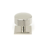 This is an image showing From The Anvil - Polished Nickel Brompton Cabinet Knob - 38mm (Square) available from trade door handles, quick delivery and discounted prices