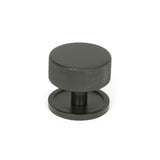 This is an image showing From The Anvil - Aged Bronze Brompton Cabinet Knob - 38mm (Plain) available from trade door handles, quick delivery and discounted prices