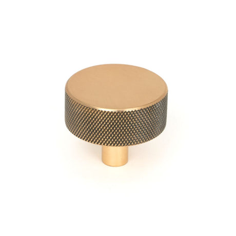 This is an image showing From The Anvil - Polished Bronze Brompton Cabinet Knob - 38mm (No rose) available from trade door handles, quick delivery and discounted prices