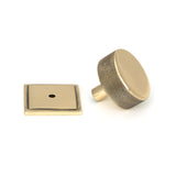 This is an image showing From The Anvil - Polished Bronze Brompton Cabinet Knob - 38mm (Square) available from trade door handles, quick delivery and discounted prices