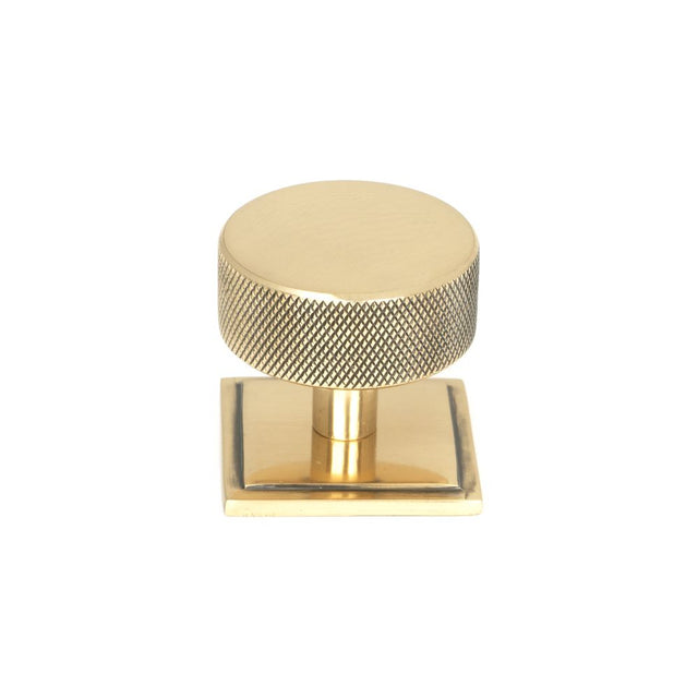 This is an image showing From The Anvil - Polished Bronze Brompton Cabinet Knob - 38mm (Square) available from trade door handles, quick delivery and discounted prices