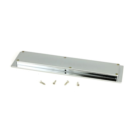 This is an image showing From The Anvil - Polished Chrome 250mm Art Deco Rectangular Pull available from trade door handles, quick delivery and discounted prices