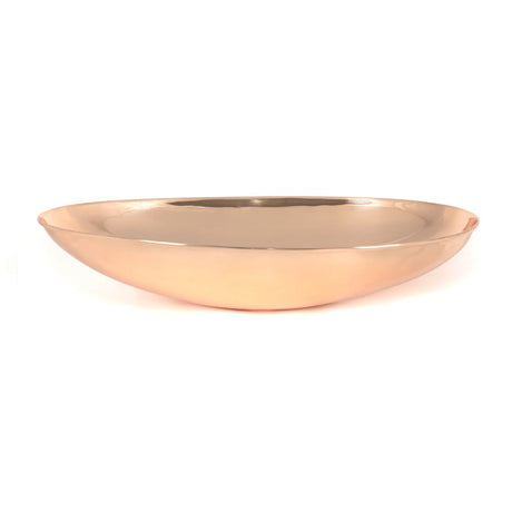 This is an image showing From The Anvil - Smooth Copper Oval Sink available from trade door handles, quick delivery and discounted prices