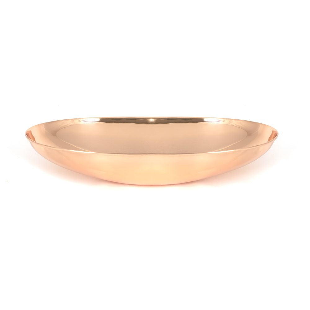 This is an image showing From The Anvil - Smooth Copper Oval Sink available from trade door handles, quick delivery and discounted prices