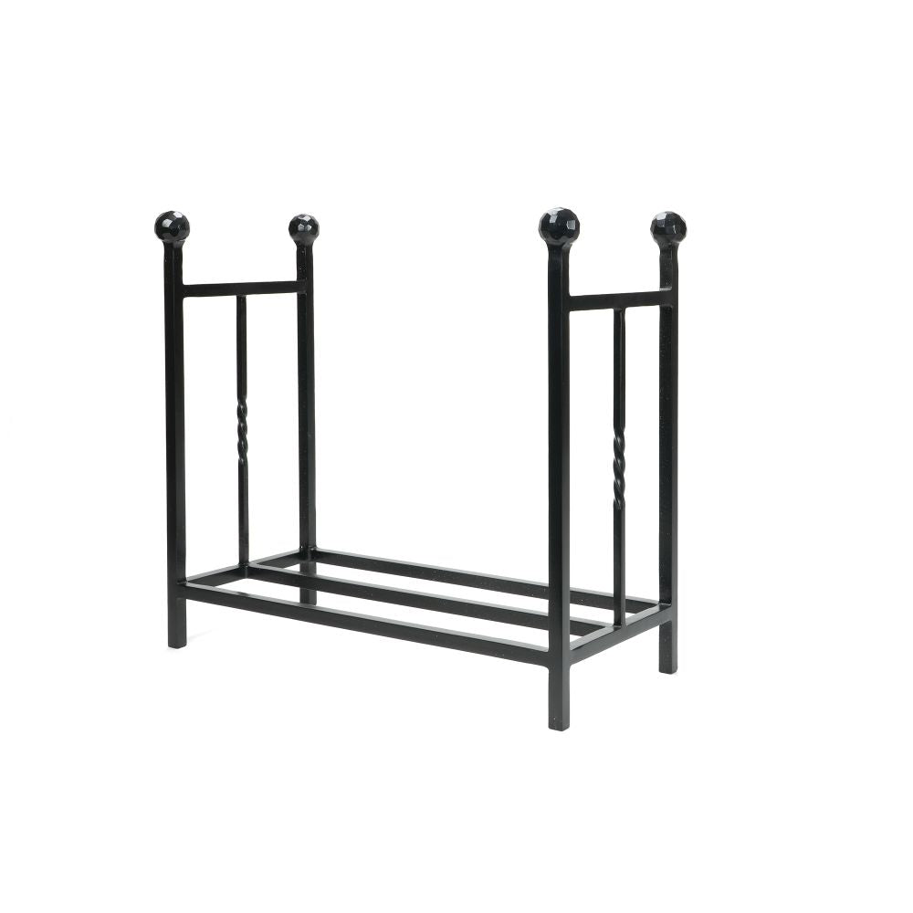 High quality image of From The Anvil - Matt Black Rectangular Log Holder | Sku. 47213 | Trade Door Handles, Kendal.