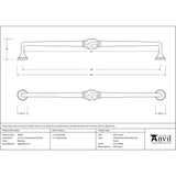 This is an image showing From The Anvil - Beeswax 13 1/2" Hammered D Handle available from trade door handles, quick delivery and discounted prices