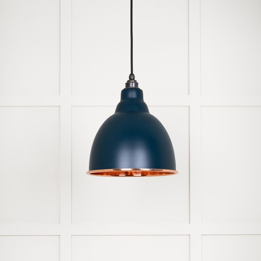 This is an image showing From The Anvil - Hammered Copper Brindley Pendant in Dusk available from trade door handles, quick delivery and discounted prices