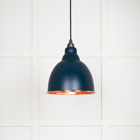 This is an image showing From The Anvil - Hammered Copper Brindley Pendant in Dusk available from trade door handles, quick delivery and discounted prices