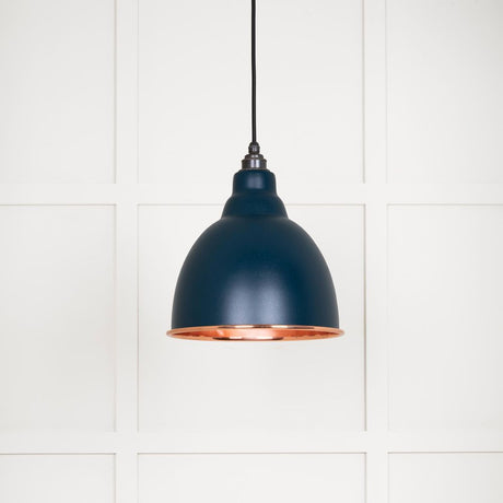 This is an image showing From The Anvil - Smooth Copper Brindley Pendant in Dusk available from trade door handles, quick delivery and discounted prices