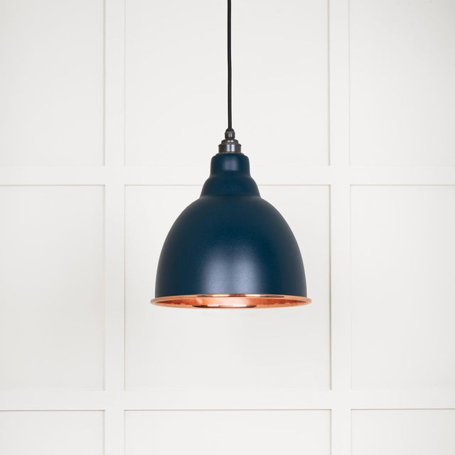 This is an image showing From The Anvil - Smooth Copper Brindley Pendant in Dusk available from trade door handles, quick delivery and discounted prices