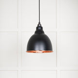 This is an image showing From The Anvil - Smooth Copper Brindley Pendant in Elan Black available from trade door handles, quick delivery and discounted prices