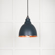 This is an image showing From The Anvil - Hammered Copper Brindley Pendant in Soot available from trade door handles, quick delivery and discounted prices