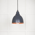 This is an image showing From The Anvil - Smooth Copper Brindley Pendant in Slate available from trade door handles, quick delivery and discounted prices