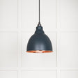 This is an image showing From The Anvil - Smooth Copper Brindley Pendant in Soot available from trade door handles, quick delivery and discounted prices