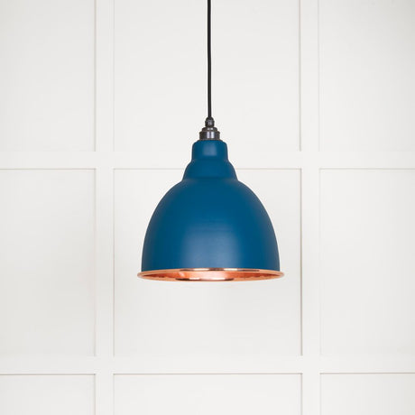 This is an image showing From The Anvil - Smooth Copper Brindley Pendant in Upstream available from trade door handles, quick delivery and discounted prices