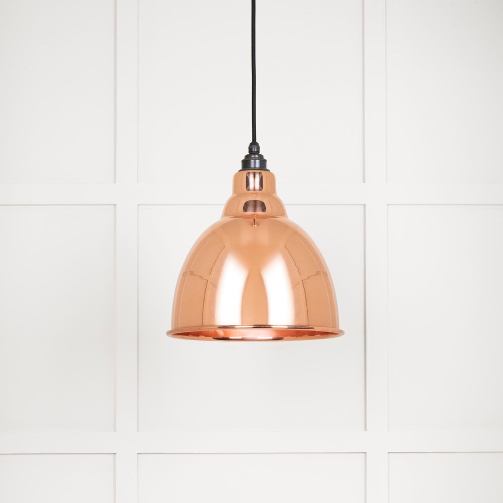 This is an image showing From The Anvil - Smooth Copper Brindley Pendant available from trade door handles, quick delivery and discounted prices