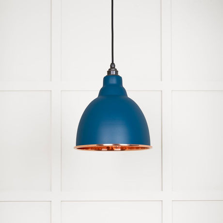 This is an image showing From The Anvil - Hammered Copper Brindley Pendant in Upstream available from trade door handles, quick delivery and discounted prices